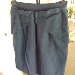 Anthropologie peplum style pencil skirt in navy
